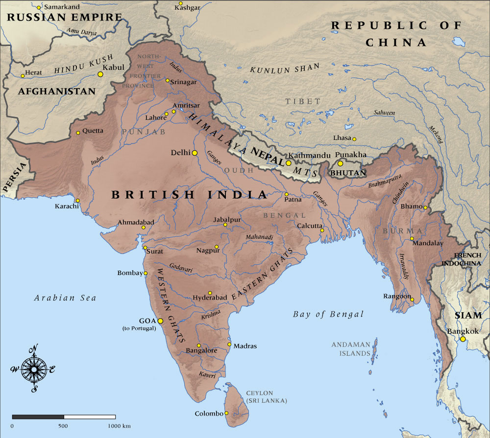 Map Of British India In 1914 NZHistory New Zealand History Online