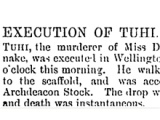 Tuhiata hanged for murder of Mary Dobie