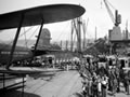 Richard E. Byrd's plane on Pipitea Wharf, Wellington