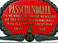 <em>Passchendaele</em> train plaque, Christchurch