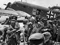 German mountain troops board aircraft