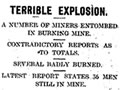 Forty-three miners killed in explosion at Huntly