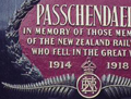 Passchendaele's memorial plate