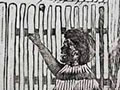 Māori at gates of New Plymouth cartoon