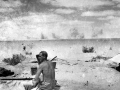 Artillery shells explode at El Alamein