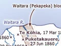 Taranaki War map 1860-61