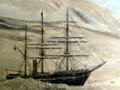 Robert Scott's ships in Antarctica painting