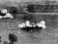 The gun-boat <em>Pioneer</em> at anchor off Meremere