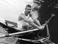 Rower William Webb in action