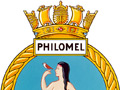 Badge of HMNZS <em>Philomel</em>