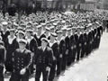 Ship's company of HMNZS <em>Kiwi</em> on parade