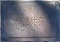 Plaque for Jean Cranch