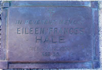 Plaque for Eileen Hale