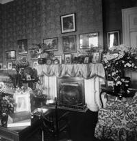 Lady Ranfurly's cluttered living room