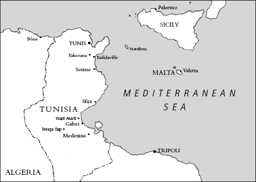 Map of Tunisia region