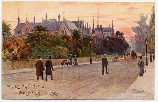 Postcard of old Parliament from the rear