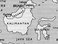 Borneo Confrontation map, 1963-66