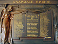 Knapdale School roll of honour board