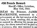 Legendary sheep rustler James Mackenzie caught