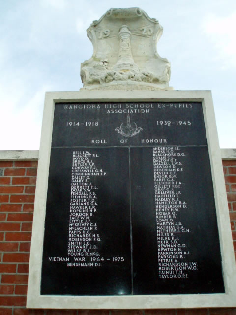 Names on memorial