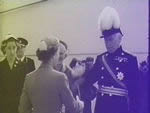 Queen shaking hands with Governor General Norrie