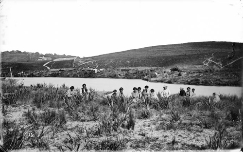 Maori encampment at Helensville