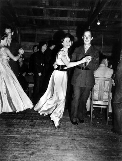 Americans dancing at Camp McKay