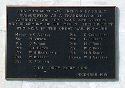 Matakana memorial (detail)