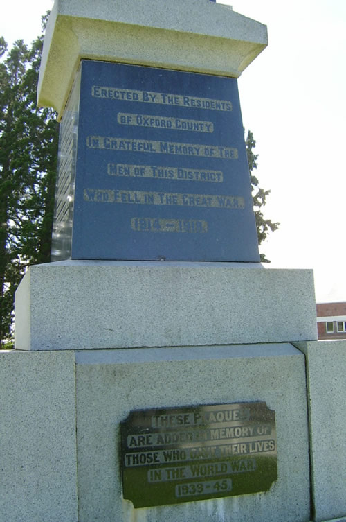 Oxfordwar memorial