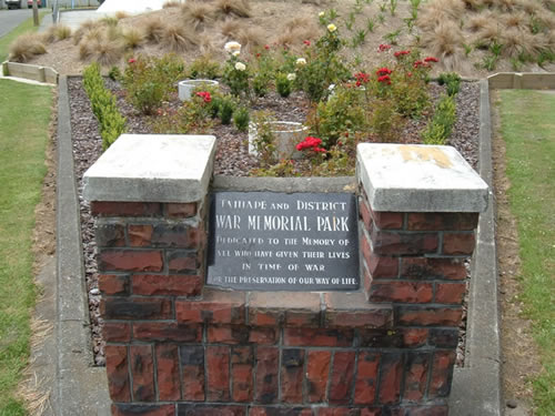 Taihape School memorial detail