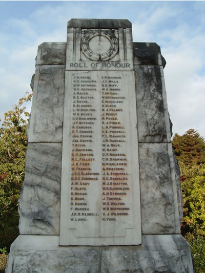 Levin war memorial