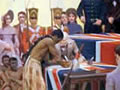 The Treaty of Waitangi is signed