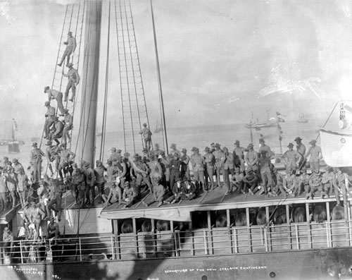 Troops departing for South Africa, 1899