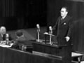 Carl Berendsen addressing the United Nations, 1946