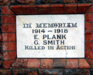 Names on the memorial