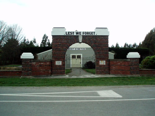 West Eyreton war memorial