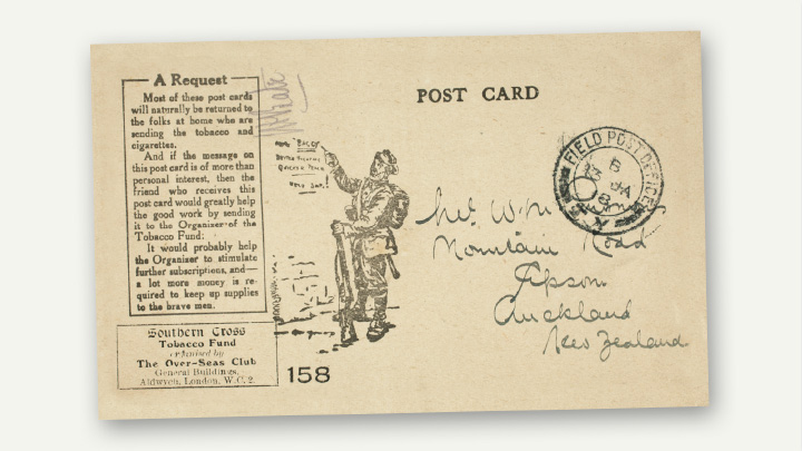 First World War postcard pull-out