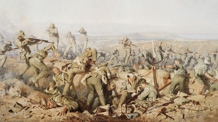 The Battle of Chunuk Bair painting