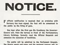 Armistice notice