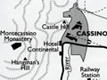 Map of Cassino area, 1944