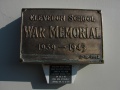 Clevedon School war memorial plaque