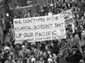 Protest against French nuclear testing