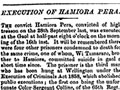 Hamiora Pere executed for treason