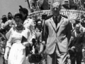 Sound: Nelson girl giving the Queen flowers, 1954