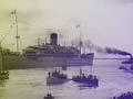 Film: the Queen departing from Bluff, 1954