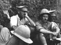 Soldiers waiting in a trench at Gallipoli