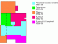 Growth of the parliamentary buildings over time