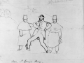 Cartoon of drunk MP, 1856