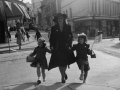 Woman on street on VE Day