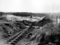 Tangiwai railway bridge after disaster, 1953